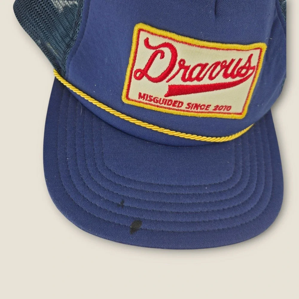 Dravus Misguided Since 2010 Blue Cap Hat USA Hat Beater Austin Texas TX‎ Merch